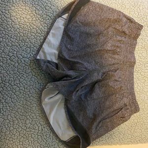 Lululemom grey 4 inch hotty hot shorts